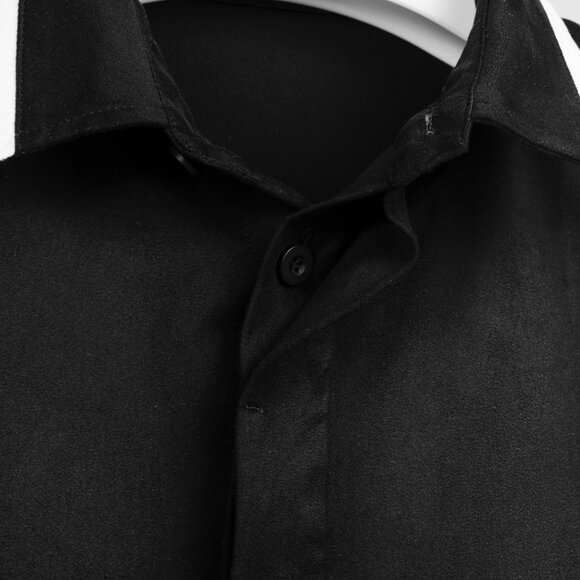 Issey Miyake Black White Moleskin Button Up Shirt - Picture 9 of 11